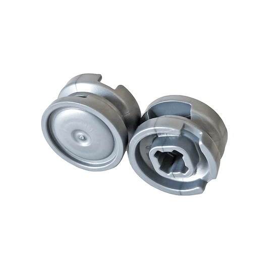 Flat Silver Wheel 11mm D. x 6mm with Smooth Hubcap