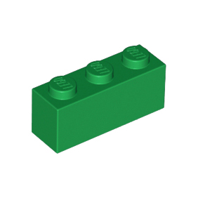 Green Brick 1 x 3