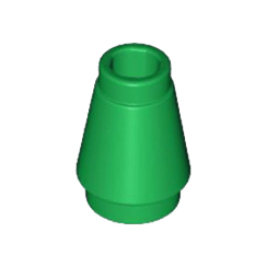 Green Cone 1 x 1 with Top Groove