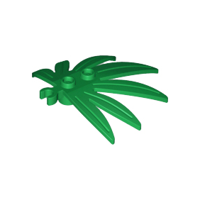 Green Plant Leaves 6 x 5 Swordleaf with Open O Clip Thick