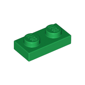 Green Plate 1 x 2