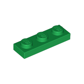 Green Plate 1 x 3
