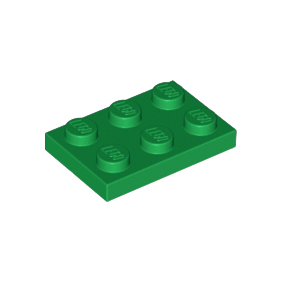 Green Plate 2 x 3