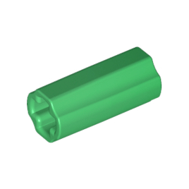 Green Technic, Axle Connector 2L Smooth with x Hole + Orientation