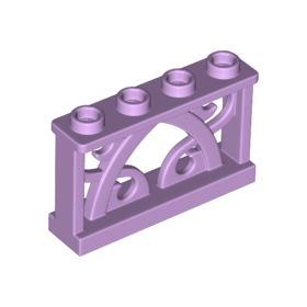 Lavender Fence 1 x 4 x 2 Ornamental with 4 Studs