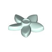 Light Aqua Friends Accessories Hair Decoration, Flower with Pointed Petals and Small Pin