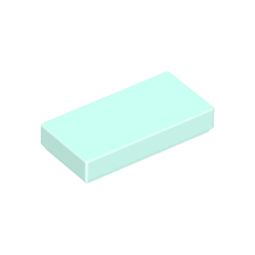 Light Aqua Tile 1 x 2
