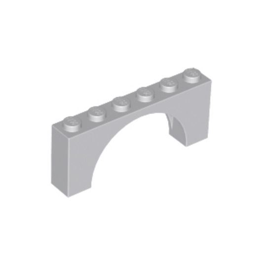 Light Bluish Gray Arch 1 x 6 x 2 - Medium Thick Top without Reinforced Underside