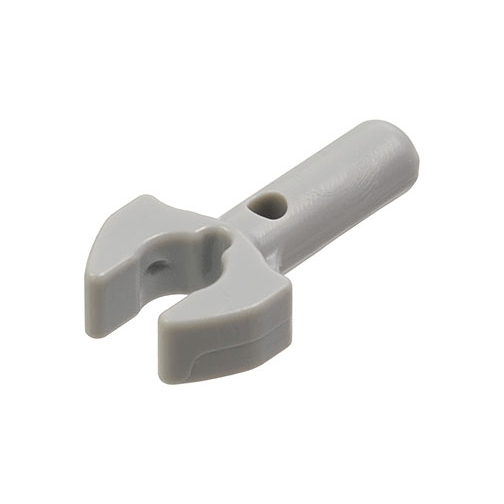 Light Bluish Gray Bar 1L with Clip Mechanical Claw - Cut Edges and Hole on Side
