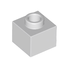 Light Bluish Gray Brick, Modified 1 x 1 x 2/3 with Open Stud