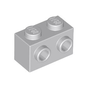 Light Bluish Gray Brick, Modified 1 x 2 with Studs on 1 Side