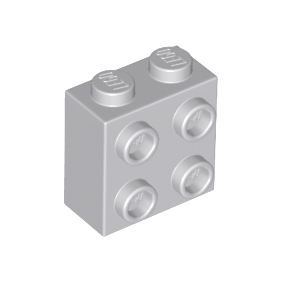Light Bluish Gray Brick, Modified 1 x 2 x 1 2/3 with Studs on Side