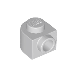 Light Bluish Gray Brick, Round 1 x 1 x 2/3 Half Circle Extended with Stud on Side