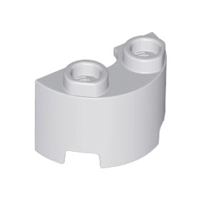 Light Bluish Gray Cylinder Half 1 x 2 x 1