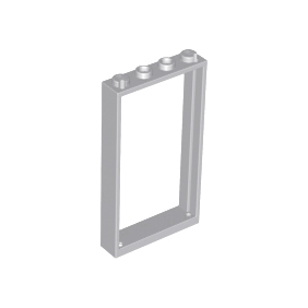 Light Bluish Gray Door, Frame 1 x 4 x 6 with 2 Holes on Top and Bottom