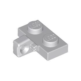 Light Bluish Gray Hinge Plate 1 x 2 Locking with 1 Finger on Side without Bottom Groove