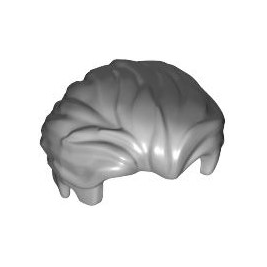 Light Bluish Gray Minifigure, Hair Swept Back with Slight Widow's Peak and Short Sideburns