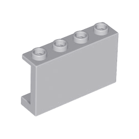 Light Bluish Gray Panel 1 x 4 x 2 with Side Supports - Hollow Studs