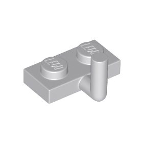 Light Bluish Gray Plate, Modified 1 x 2 with Bar Arm Up Horizontal Arm 5mm