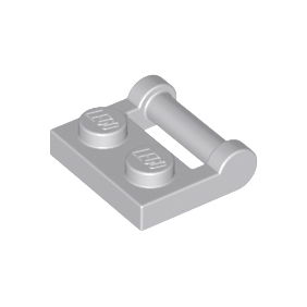 Light Bluish Gray Plate, Modified 1 x 2 with Bar Handle on Side - Closed Ends