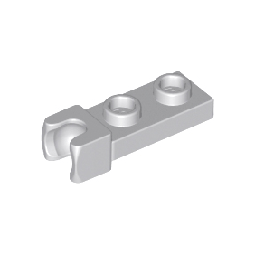 Light Bluish Gray Plate, Modified 1 x 2 with Small Tow Ball Socket on End