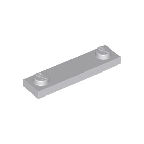 Light Bluish Gray Plate, Modified 1 x 4 with 2 Studs with Groove