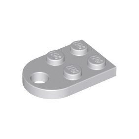 Light Bluish Gray Plate, Modified 2 x 3 with Hole