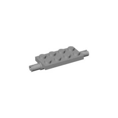 Light Bluish Gray Plate, Modified 2 x 4 with Pins and Thick Reinforced Supports