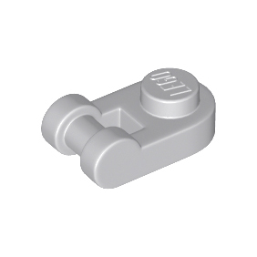 Light Bluish Gray Plate, Round 1 x 1 with Bar Handle