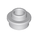 Light Bluish Gray Plate, Round 1 x 1 with Open Stud