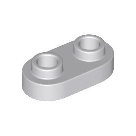 Light Bluish Gray Plate, Round 1 x 2 with Open Studs