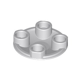Light Bluish Gray Plate, Round 2 x 2 with Rounded Bottom Boat Stud