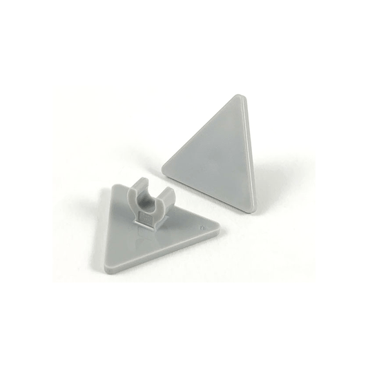 Light Bluish Gray Road Sign 2 x 2 Triangle with Open O Clip