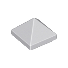 Light Bluish Gray Slope 45 1 x 1 x 2/3 Quadruple Convex Pyramid