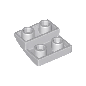 Light Bluish Gray Slope, Curved 2 x 2 x 2/3 Inverted