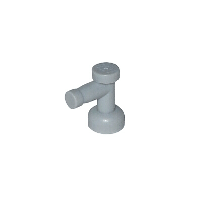 Light Bluish Gray Tap 1 x 1 without Hole in Nozzle End