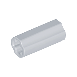 Light Bluish Gray Technic, Axle Connector 2L Smooth with x Hole + Orientation