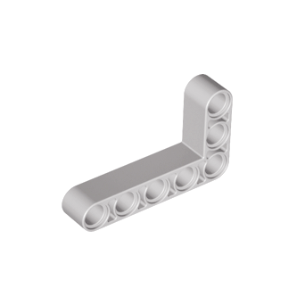Light Bluish Gray Technic, Liftarm, Modified Bent Thick L-Shape 3 x 5