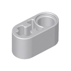 Light Bluish Gray Technic, Liftarm Thick 1 x 2 - Axle Hole