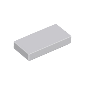 Light Bluish Gray Tile 1 x 2