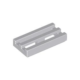 Light Bluish Gray Tile, Modified 1 x 2 Grille with Bottom Groove