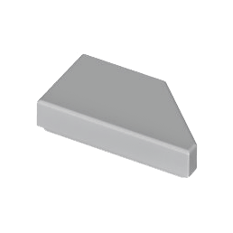 Light Bluish Gray Tile, Modified 1 x 2 Wedge Left