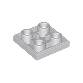 Light Bluish Gray Tile, Modified 2 x 2 Inverted