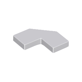 Light Bluish Gray Tile, Modified Facet 2 x 2