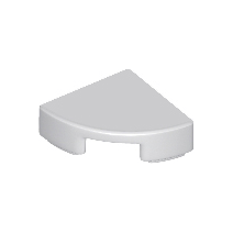 Light Bluish Gray Tile, Round 1 x 1 Quarter