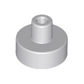 Light Bluish Gray Tile, Round 1 x 1 with Bar and Pin Holder