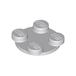 Light Bluish Gray Turntable 2 x 2 Plate, Top