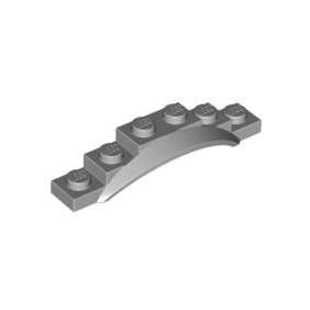 Light Bluish Gray Vehicle, Mudguard 1 1/2 x 6 x 1 with Arch