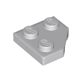 Light Bluish Gray Wedge, Plate 2 x 2 Cut Corner