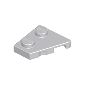 Light Bluish Gray Wedge, Plate 2 x 2 Left